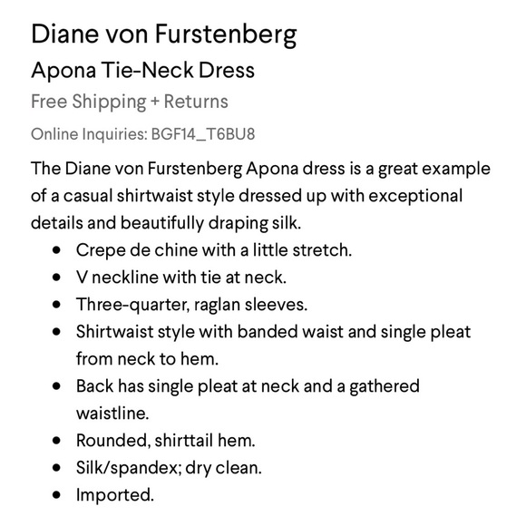Diane Von Furstenberg EUC Dress Size 6 - Picture 12 of 13